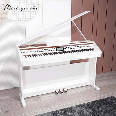 Pianino cyfrowe ważone mechanizm młoteczkowy SONATA białe połysk Mielczewski
