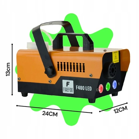 Wytwornica dymu z efektem LED 400W F400LED dwa piloty Firefog