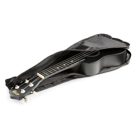 Zestaw: Ukulele sopranowe Max UKEY czarne+ tuner dwie kostki struny pokrowiec