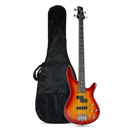 Gitara basowa kompletny zestaw Wiśnia Golden Guitar PBGB-50 Wiśnia