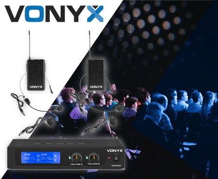 Zestaw mikrofonów nagłownych VHF Vonyx WM522B