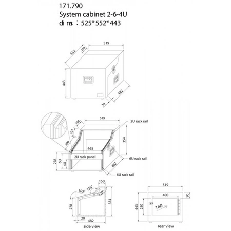 Case Power Dynamic PD-F4U6-2 19" Systemcase