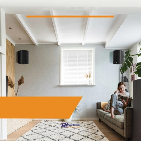 Kolumny instalacyjne dwudrożne 100W - para, kolor czarny