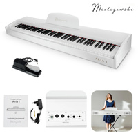 Pianino cyfrowe 88 klawiszy ARIA I białe Mielczewski
