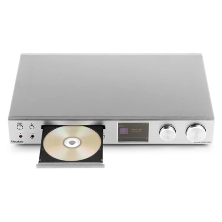 Radio internetowe DAB CD ze wzmacniaczem Bolzano Audizio srebrne