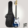 Gitara basowa - kompletny zestaw -Golden Guitar PBGB-40 czarno-niebieska