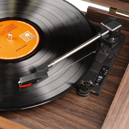 Gramofon Memphis Fenton BT CD DAB+ FM USB brązowy