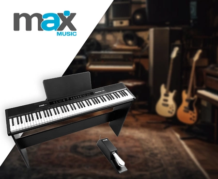 Pianino cyfrowe ważone pełnowymiarowe 88-klawiszowe RhapsodyDP88P Max + statyw