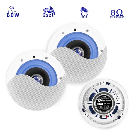 Zestaw głośników sufitowych ESCS6 6,5 ” Power Dynamics