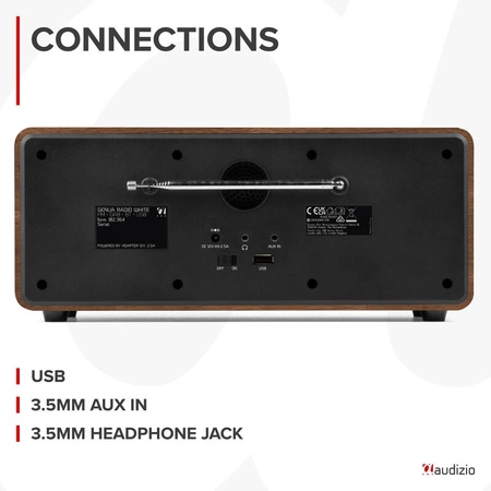 Radio stereo Genua DAB+ BT białe Audizio