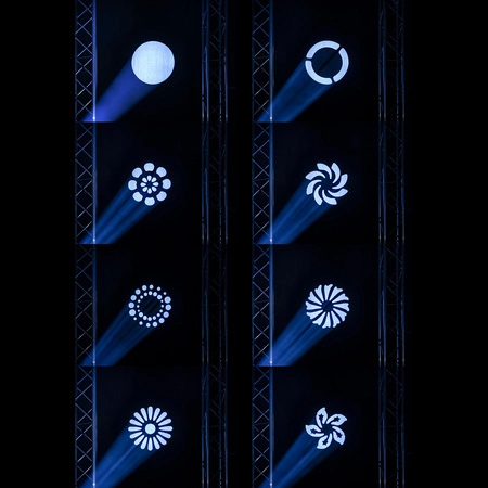 Zestaw: 4x Głowa ruchoma Cobra 160 Spot 100W z 6x 10W B-Eye Beamz+ 2x case