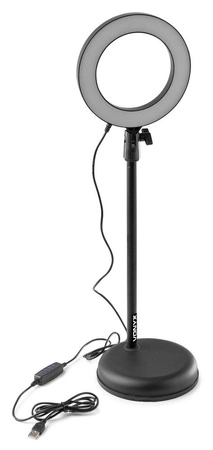 Lampa pierścieniowa LED RL20 USB+ stojak