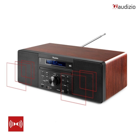 System muzyczny PRATO ALL-IN-ONE USB CD / DAB+ brązowy Audizio