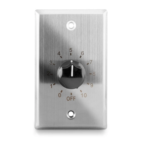 2 strefowy zestaw białych głośników naściennych 4 x 6.5" BC65V z wzmacniaczem oraz tłumikami głośności