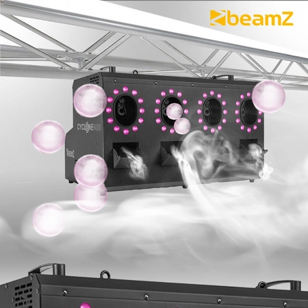 Wytwornica dymu i baniek z diodami RGBW Cyclone400