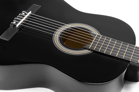 Zestaw: Gitara klasyczna 39'' SoloArt Max czarna +statyw + pulpit na nuty +ackesoria