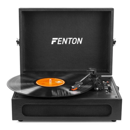 Gramofon w walizce RP118B Fenton wejście/wyjście BT czarny