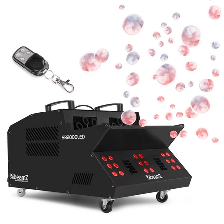 Zestaw: Wytwornica baniek i dymu z LED + płyn do baniek 5l+ płyn do dymu 5l