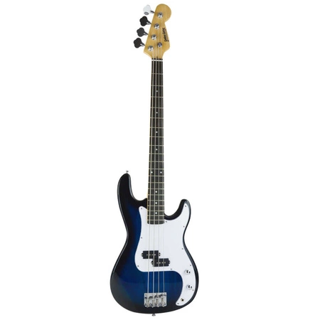 Gitara basowa - kompletny zestaw -Golden Guitar PBGB-40 czarno-niebieska