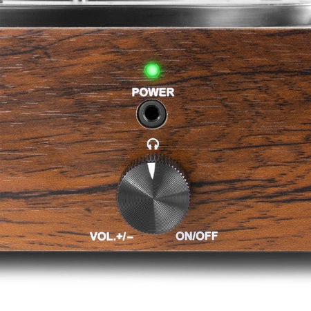Gramofon RP106W Fenton głośniki USB brązowy
