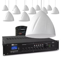 Zestaw białych głośników wiszących 12 x 5.25" PDS40W z wzmacniaczem