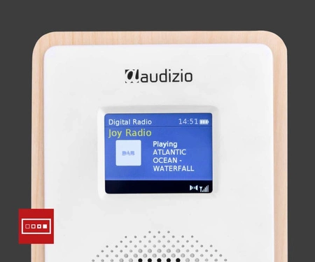 Przenośne radio DAB+ Modena z akumulatorem 2000 mAh BT5.0 jasne drewno