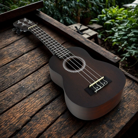 Zestaw: Ukulele sopranowe 21" HRF21 brązowe+ akcesoria Golden Guitar