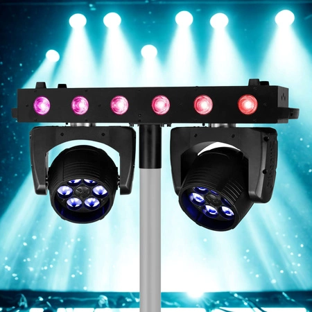 Belka LEDz dwiema głowami ruchomymi FUZE Wash Beamz