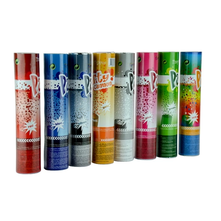 Tuba - wyrzutnia konfetti 20 cm - kolor różowy