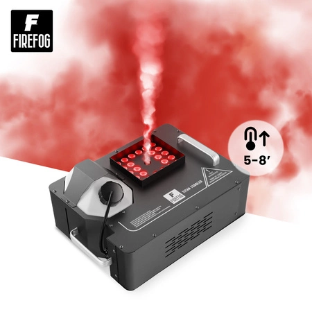 Zestaw: Wytwornica dymu pionowego LED 1500W Titan1500LED pilot DMX/ Firefog + płyn 5L