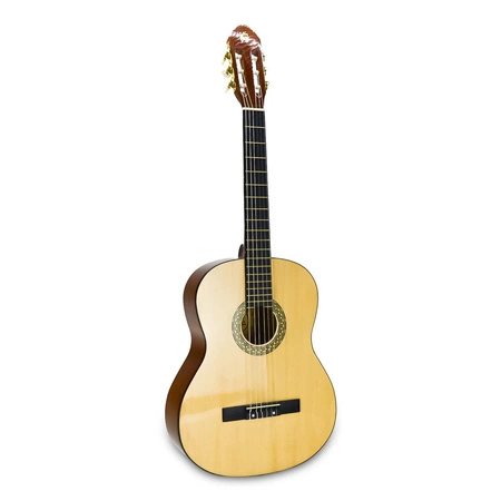 Zestaw: Gitara klasyczna 4/4 39" kolor naturalny GKS39NAT Golden Guitar+ pokrowiec tuner struny kostki