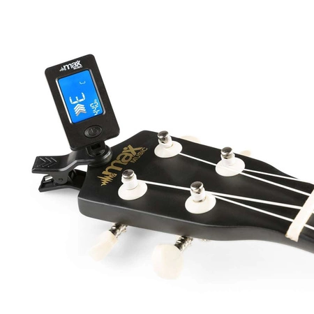 Zestaw: Ukulele sopranowe Max UKEY czarne+ tuner dwie kostki struny pokrowiec