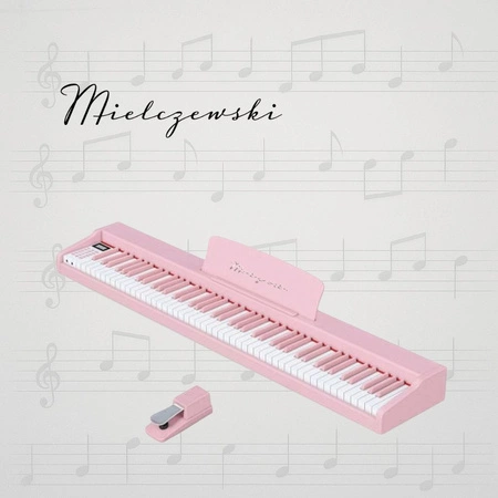 Pianino cyfrowe dynamiczne TIENTO różowe Mielczewski