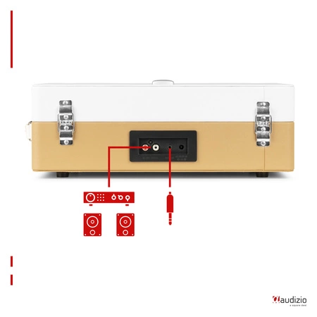Gramofon w walizce RP119 Audizio złoty