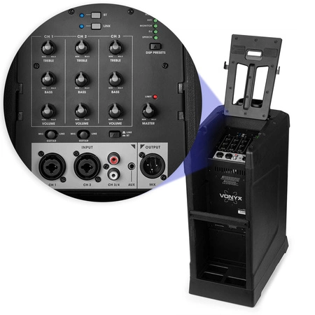 Aktywny zestaw głośników kolumnowych BT 400W VX820 Vonyx