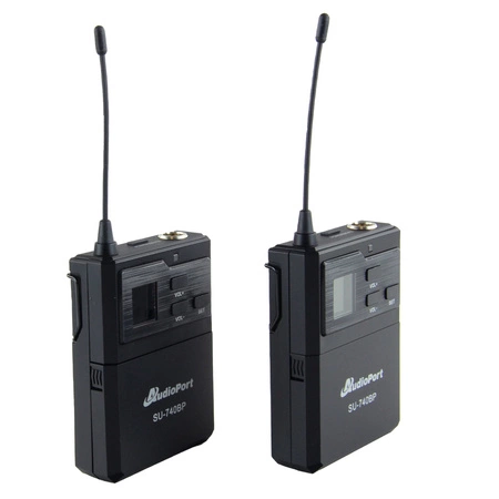Zestaw mikrofonów bezprzewodowych UHF 2x nagłowny+ 2x krawatowy 2x bodypack+ stacja Audioport SU-740HH