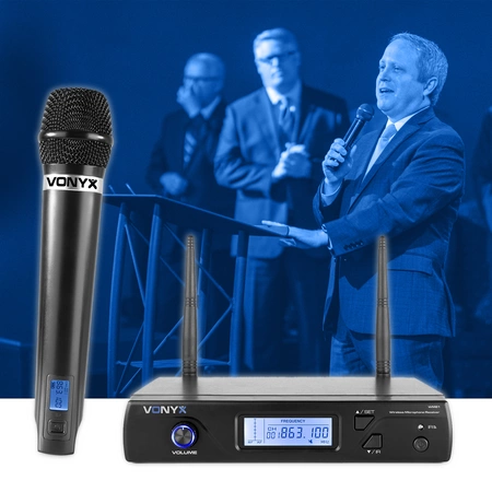 Zestaw mikrofonowy bezprzewodowy UHF Vonyx WM61