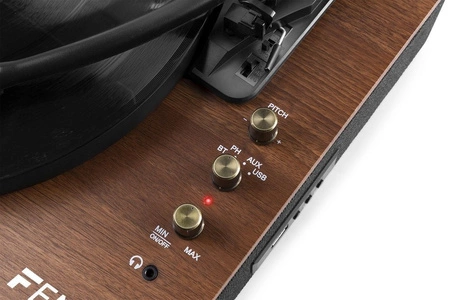Gramofon RP162 Fenton głośniki BT konwersja brązowy