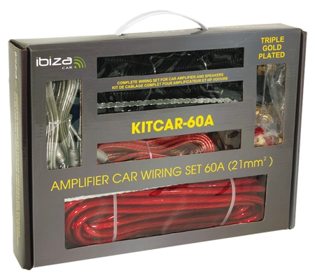 Zestaw do podłączenia nagłośnienia samochodowego 60W Ibiza KITCAR60A