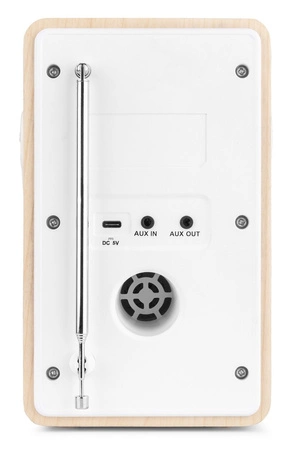 Przenośne radio DAB+ Modena z akumulatorem 2000 mAh BT5.0 jasne drewno