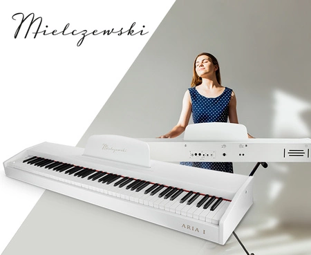 Pianino cyfrowe 88 klawiszy ARIA I białe Mielczewski