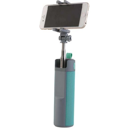 Przenośny głośnik wielofunkcyjny Bluetooth FREESOUND z selfie stick niebieski