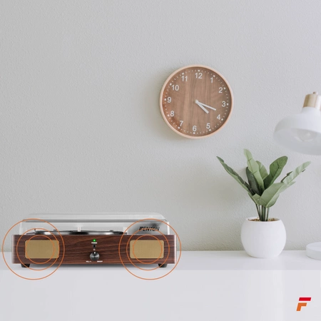 Gramofon RP106DW Fenton głośniki USB brązowy