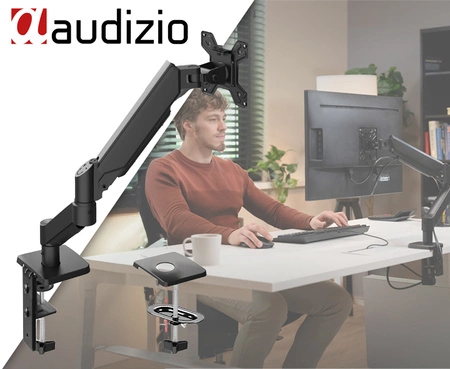 Pojedyncze Ramię do monitora na sprężynie gazowej 17"-32" CMA10G Audizio