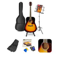 Zestaw: Gitara akustyczna Max Solojam Western sunbarst Max, + statyw, pulpit na nuty i akcesoria