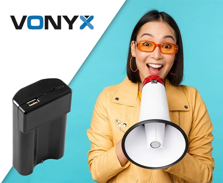 Akumulator litowo-jonowy 12V z ładowarką Vonyx MRB12/ dodatkowy akumulator do megafonów