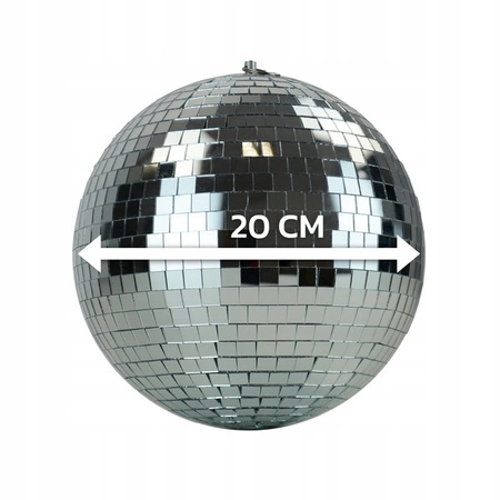 Zestaw: Kula lustrzana 20cm z napędem Firefog + Pinspot LEDSPOT5