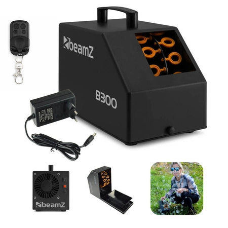 Zestaw: Wytwornica baniek B300 pilot z płynem i belką LED UV BUV123 Beamz