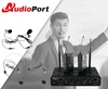Zestaw mikrofonów bezprzewodowych UHF 2x nagłowny bodypack krawatowy Audioport SU-750BP