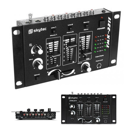 Zestaw: Pasywna kolumna pasywna MAX26 2x 6'' 600W, wzmacniacz, mikser, mikrofony, kable